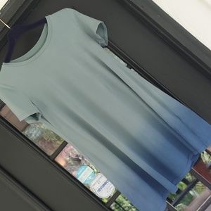 Blue green ombre tshirt dress.